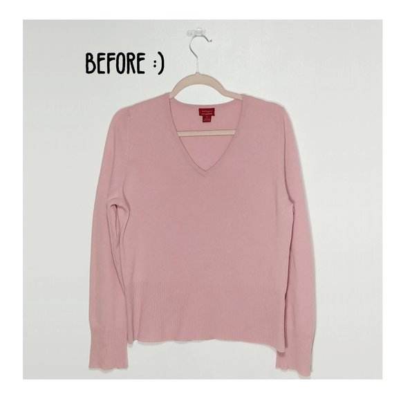 Cashmere Painted Flower Rose Beads Button Sweater - Picture 5 of 5